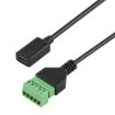 USB-C Female to 5 Pin Pluggable Terminals Solderless Adapter Cable - 4