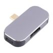 3 in 1 USB-C/Type-C Male to Dual USB-C/Type-C + DP Female Adapter - 4