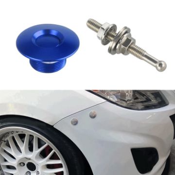 Picture of 54mm Stainless Steel Quick-pins Push Button Billet Hood Pins Lock Clip Kit (Blue)