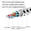 0.3m Type-C/USB-C Male to Female Extension Cable - Black - 3