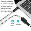 0.3m Type-C/USB-C Male to Female Extension Cable - Black - 9