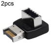 2pcs USB3.1 Type-E 90 Degrees Elbow Front Type-C Adapter - 1