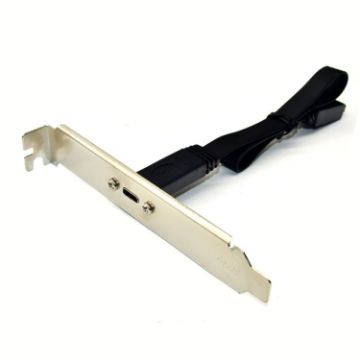 USB 3.1 Type-E to USB-C Connector Front Panel Header 0.5m Bracket - 1