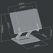 Aluminum Alloy + Acrylic Reading Rack Desktop Tablet PC Holder - 7
