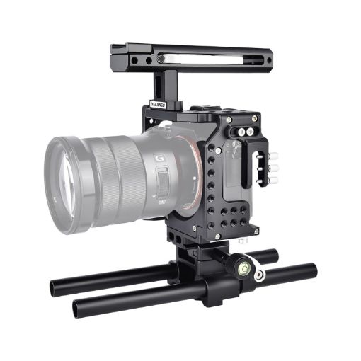 YELANGU CA7 Video Camera Cage Stabilizer for Sony A7 Series (Black) - 1