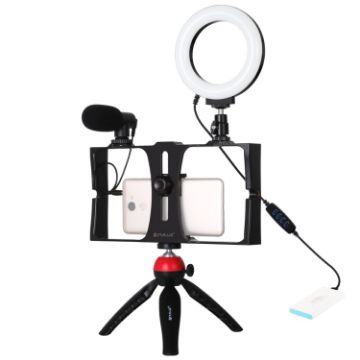 PULUZ 4-in-1 Vlogging Live Broadcast Kit - iPhone/Galaxy Compatible - 1