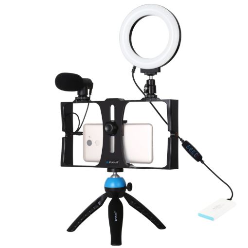PULUZ 4-in-1 Vlogging Live Broadcast Kit - iPhone/Galaxy Compatible - 1