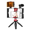 PULUZ 4 in 1 Vlogging LED Selfie Light Kit with Microphone - Red - 2