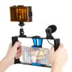 PULUZ 3 in 1 Vlogging LED Selfie Light Kit with Microphone - Blue - 1