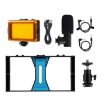 PULUZ 3 in 1 Vlogging LED Selfie Light Kit with Microphone - Blue - 9