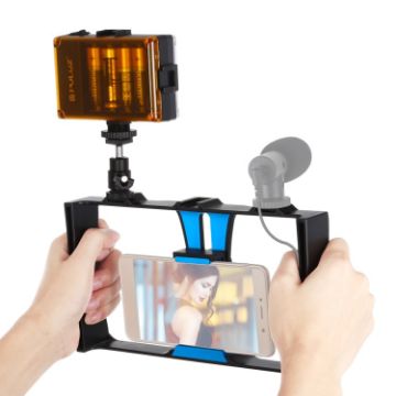 PULUZ 2 in 1 Vlogging LED Selfie Light Smartphone Video Rig Kit - 1
