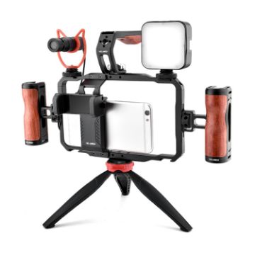 YELANGU Vlogging LED Selfie Light Mic Smartphone Video Rig Stabilizer - 1