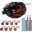 UTV/ATV Car Turn Signal Light Toggle Switch Kit - Vertical Green - 1