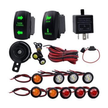 CP-4332 ATV UTV SXS Turn Signal Light Horn Wire Harness Kit - 1
