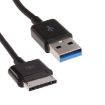 2m USB 3.0 Data Sync Charger Cable for Asus Eee Pad Transformer Prime (Black) - 3