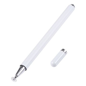 366 Universal Silicone Disc Nib Stylus Pen with Magnetic Cap - White - 1