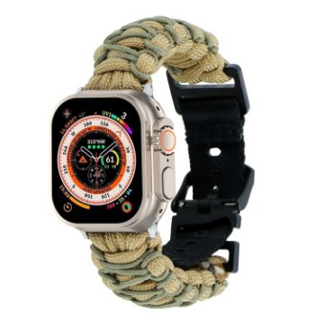 Apple Watch Ultra 49mm Paracord Buckle Band - Khaki Army Green - 1