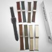 Apple Watch SE 2022 40mm Black Leather Band - Rhombus Pattern - 6