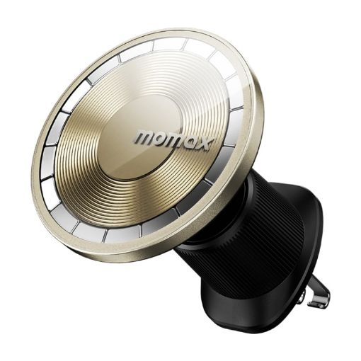 MOMAX MoVe Universal Transparent Magnetic Car Holder (Gold) - 1