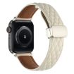 Apple Watch SE 2023 44mm Leather Watch Band - Creamy White - 1