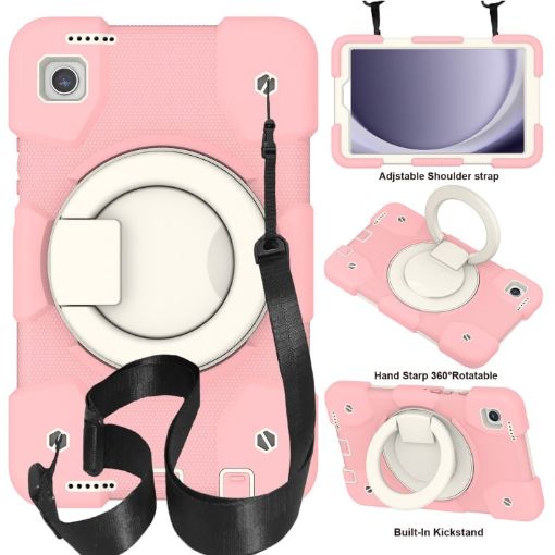 Samsung Galaxy Tab A9 8.7 2023 Silicone Hybrid PC Tablet Case - Pink - 1