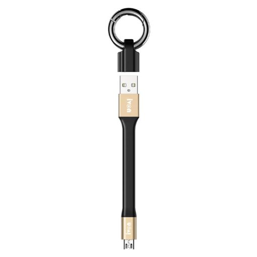 IVON CA90 3.1A Max USB to Micro USB Data Cable 14.5cm Champagne Gold - 1