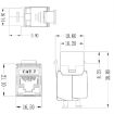 CAT7 Module Class 7 Zinc Alloy Shield Mother Block - 6