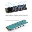Waveshare 23316 M.2 to PCIe 4-Ch Expander - PCIe X1 to X16 - 4