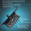 6 Way Computer Fan Speed Controller PWM Switch - SATA Connection - 4