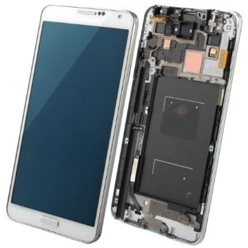 Original LCD + Frame + Touch Pad for Galaxy Note III/N9005, 4G LTE White - 1