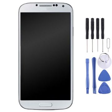 LCD Display + Touch Panel with Frame for Galaxy S4/i9505 - White - 1