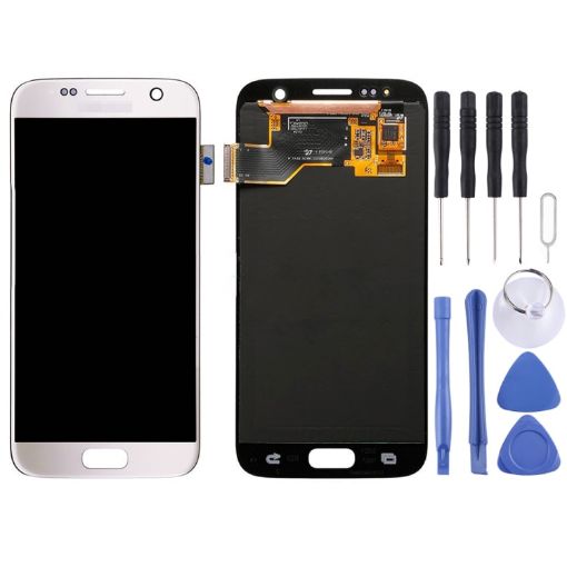 LCD Display + Touch Panel for Galaxy S7 White - 1