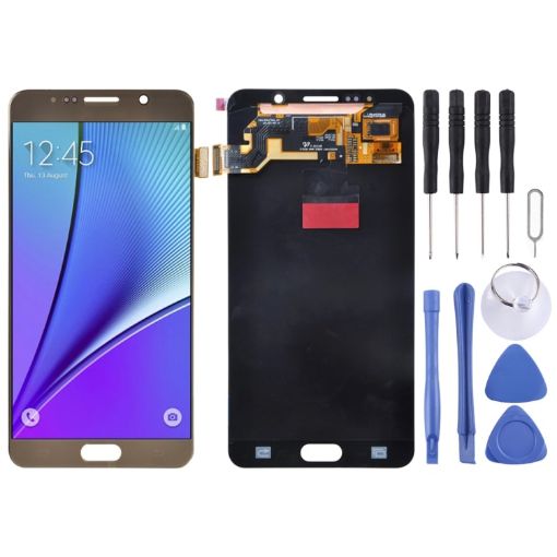 Original LCD Screen and Digitizer Assembly for Galaxy Note 5 - Gold - 1