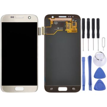 LCD Display + Touch Panel for Galaxy S7 Gold - 1