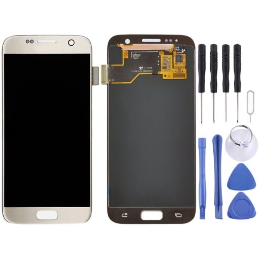 LCD Display + Touch Panel for Galaxy S7 Gold - 1