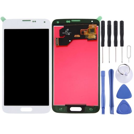 LCD Screen + Touch Panel for Galaxy S5/G900 (White) - 1
