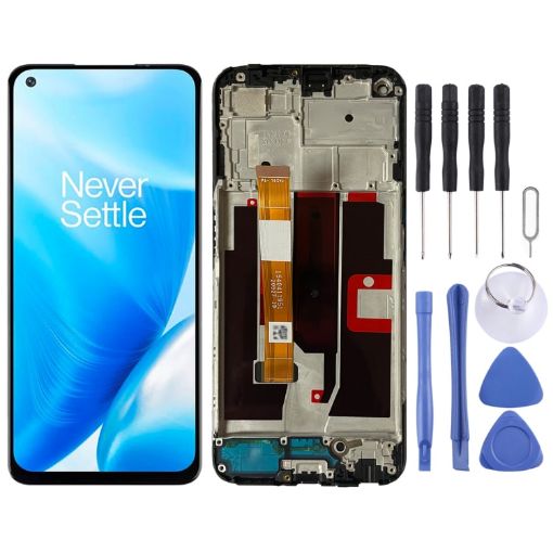 OnePlus Nord N200 5G DE2118 LCD Screen with Frame - Black - 1