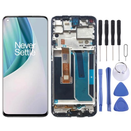 OnePlus Nord N10 5G LCD Screen Assembly with Frame - Black - 1