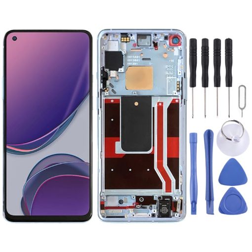 OnePlus 8T 5G AMOLED LCD Screen Digitizer Assembly (Blue) - 1