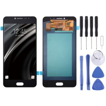 Oled LCD Screen for Galaxy C7 with Digitizer Full Assembly - Black - 1
