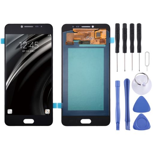Oled LCD Screen for Galaxy C7 with Digitizer Full Assembly - Black - 1