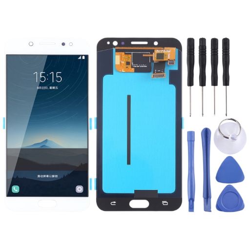 OLED LCD Screen for Galaxy C8 with Digitizer Assembly - White - 1