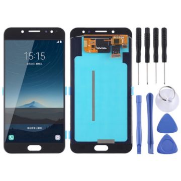 OLED LCD Screen for Galaxy C8 with Digitizer Assembly - Black - 1