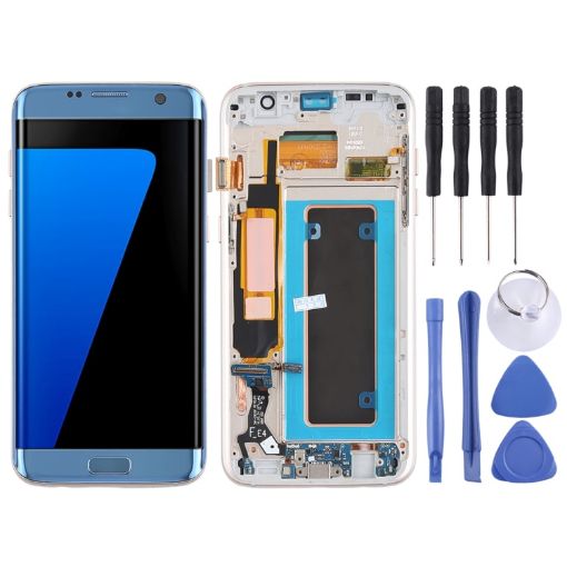 Samsung Galaxy S7 Edge Super AMOLED LCD Screen & Digitizer Assembly - Blue - 1