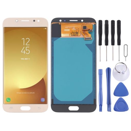 Gold TFT LCD Screen for Galaxy J7 (2017) with Digitizer Assembly - 1