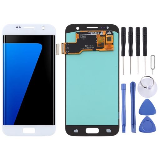 Samsung Galaxy S7 OLED LCD Screen with Digitizer Full Assembly - Silver - 1