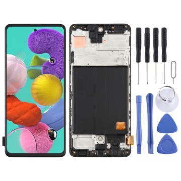 Samsung Galaxy A51 4G AMOLED LCD Screen Digitizer Assembly (Black) - 1