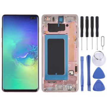 Samsung Galaxy S10+ Super AMOLED LCD Screen Digitizer Assembly (Pink) - 1