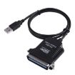 USB to Parallel Printer Adapter Cable, 1m Length - Black - 2