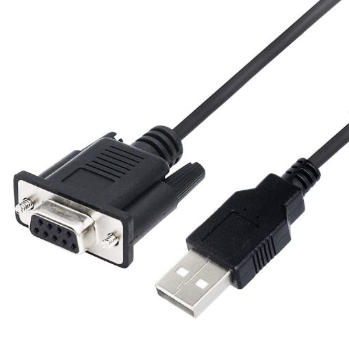 JUNSUNMAY 6ft RS232 DB9 Female to USB 2.0 Cable for PLC - 1